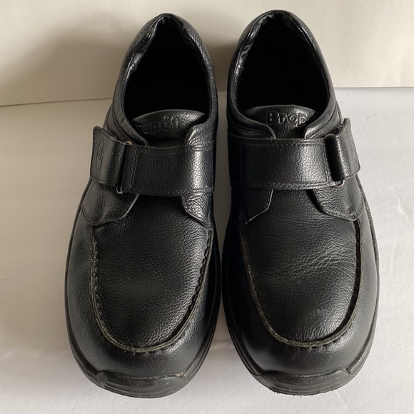 Propet Mens 8.5 Comfort Shoe Black Leather Upper Diabetic friendly light weight - Picture 2 of 9